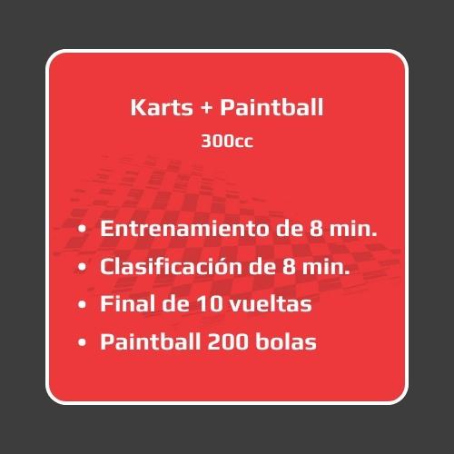 pack Karts y Paintball 3 sesiones